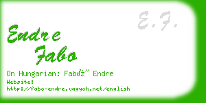 endre fabo business card